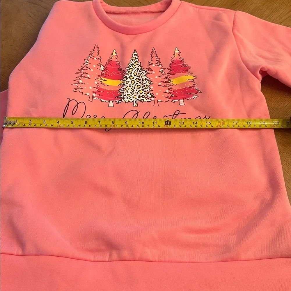 Pink Merry Christmas Sweatshirt One Size